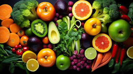 Wallpaper of different vegetables and greenery 