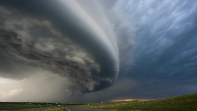 Awesome Storm Cloud Moves Right Overhead
