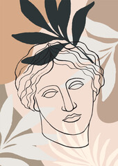 Goddess Venera poster. Boho style