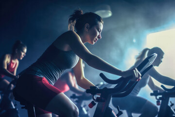 Fototapeta na wymiar Physical exercise, workout. Sport activity - Generative AI