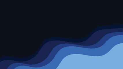 Abstract dark blue wavy background for online or off line use.