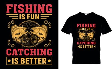 Fishing T-shirt Design and template vector