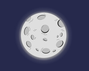 Obraz premium A full moon is the lunar phase with dark background
