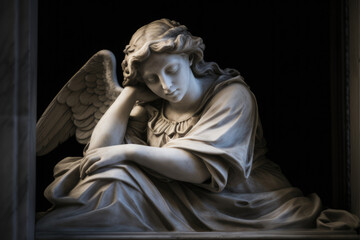 Statue of a an angel with wings