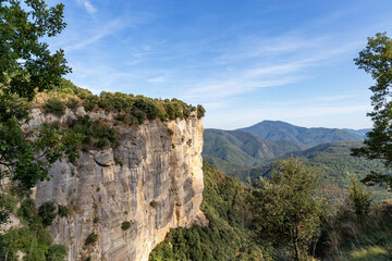 views of the mountains, they look like cliffs in the mountains in spain