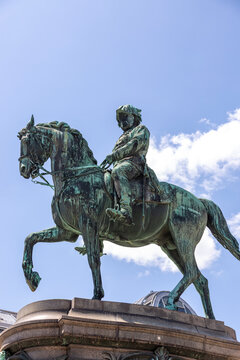 Vienna, Austria - June 13, 2023: Equestrian monument to the Archduke of Archduke Albrecht in Vienna, 1899