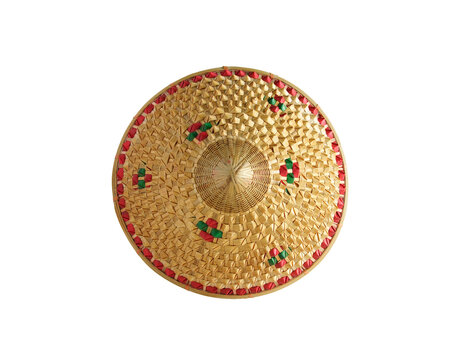 recommend clip art: bamboo hat isolated with clipping path, hat made of bamboo leaves at thailand.