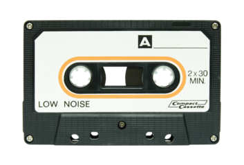 cassette tape isolated with clipping path