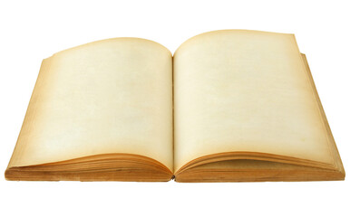 open old book isolated with clipping path for mockup