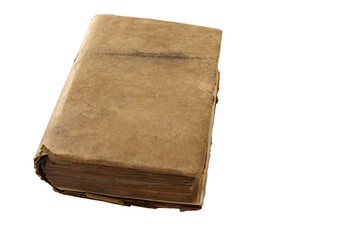 Old book isolated with clipping path for mockup