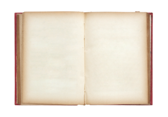open old book isolated with clipping path for mockup
