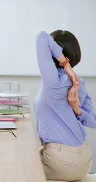 woman stretch back and body