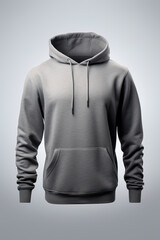 Comfortable hoodie jacket on studio background