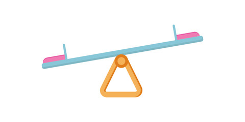 seesaw play kids zone white background vector illustration