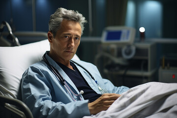 patient in hospital room