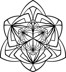 Decorative doodle ornament. Vector illustration.