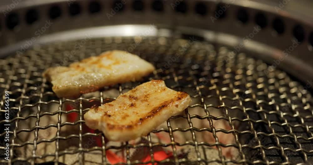 Canvas Prints grill meat in japanese restaurant