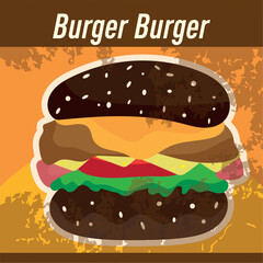 Colored national burger day template Vector
