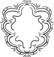 Obraz premium Doodle frame. Graphic vector design element.