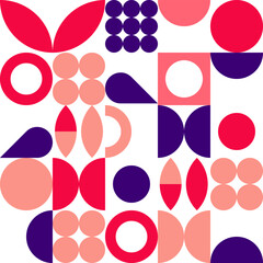 Vintage retro vector seamless pattern. Abstract geometric shape ornament with shapes different forms