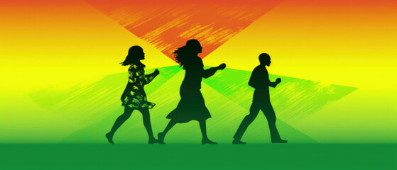 Ethiopia Famous Landmarks Skyline Silhouette Style, Colorful, Cityscape, Travel and Tourist Attraction - Generative AI