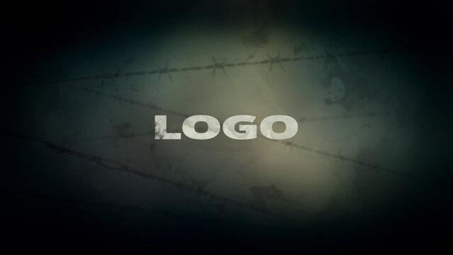 Barbed Wire Logo Reveal. Crime Opener