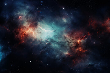 Naklejka premium Beautiful blue galaxy. Generative AI