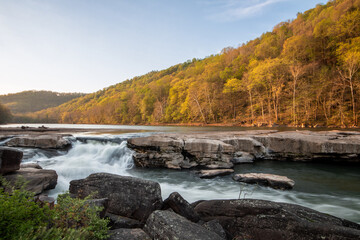 Fototapeta na wymiar Valley Falls, State Park, West Virginia