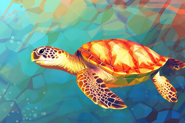 turtle swimming in the sea