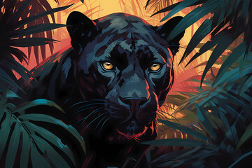 panther in the jungle