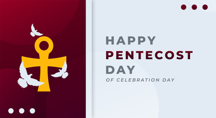 Happy Pentecost Day Celebration Vector Design Illustration for Background, Poster, Banner, Advertising, Greeting Card