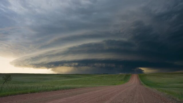Powerful Scary Severe Storm Drifting Closer Threatening Danger