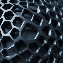 Abstract metal hexagonal hole shape background