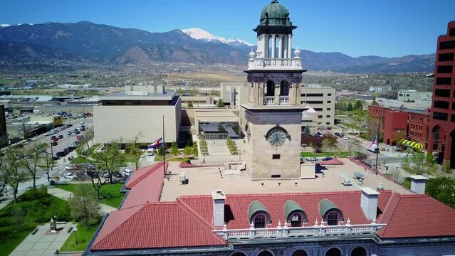 Aerial view of the Colorado Springs Pioneers Museum