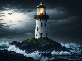 lighthouse at night © akash