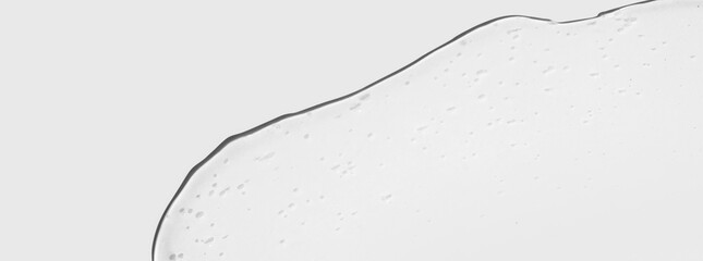 The current gel is clear or serum. On a light background. Empty space for advertising