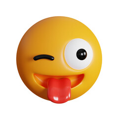 teasing face 3D icon