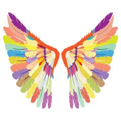 Beautifully colored gothic wings graphic