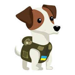 dog jack russell terrier dog patron ukraine vector graphics