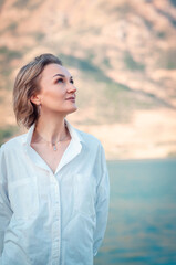 Portrait of adult woman outdoor, nature