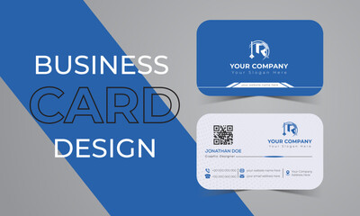 
Simple Business Card Layout, Clean Blue business card
