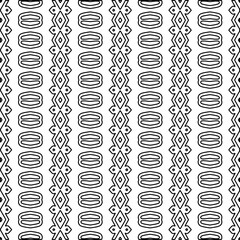Stylish texture with figures from lines. black and white pattern for web page, textures, card, poster, fabric, textile. Monochrome graphic repeating design.