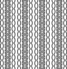 Stylish texture with figures from lines. black and white pattern for web page, textures, card, poster, fabric, textile. Monochrome graphic repeating design.