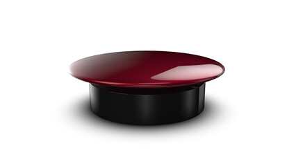 Minimal Black and Red Blank Product Podium on White Background