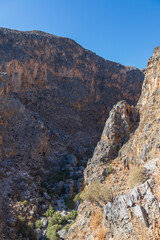Environment and landscape of Moni Kapsa monastery in the southeast of the island of Crete Greece - Lerapetra area.