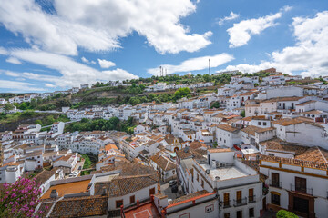 Aerial view of Setenil White Houses - Setenil de las Bodegas, Andalusia, Spain