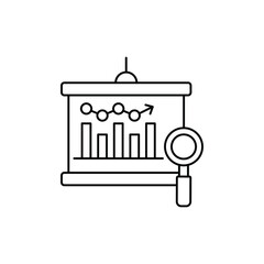 graph analysis icon. outline icon