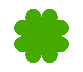 Clover illustration, icon. Vector four leaf clover. Green clower sign, symbol. Grass illustration.