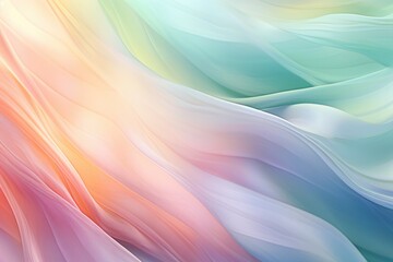 Fototapeta premium Abstract soft colorful swirl wave background. Flow liquid lines design element. Light pastel colors. Abstract silk background