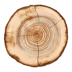 Cross section of tree trunk